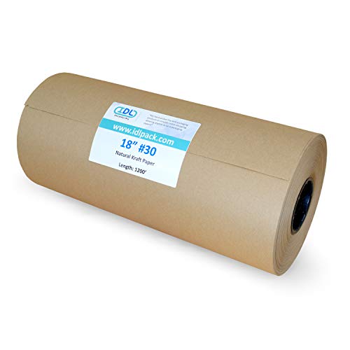 IDL Packaging Large Brown Kraft Paper Roll 18