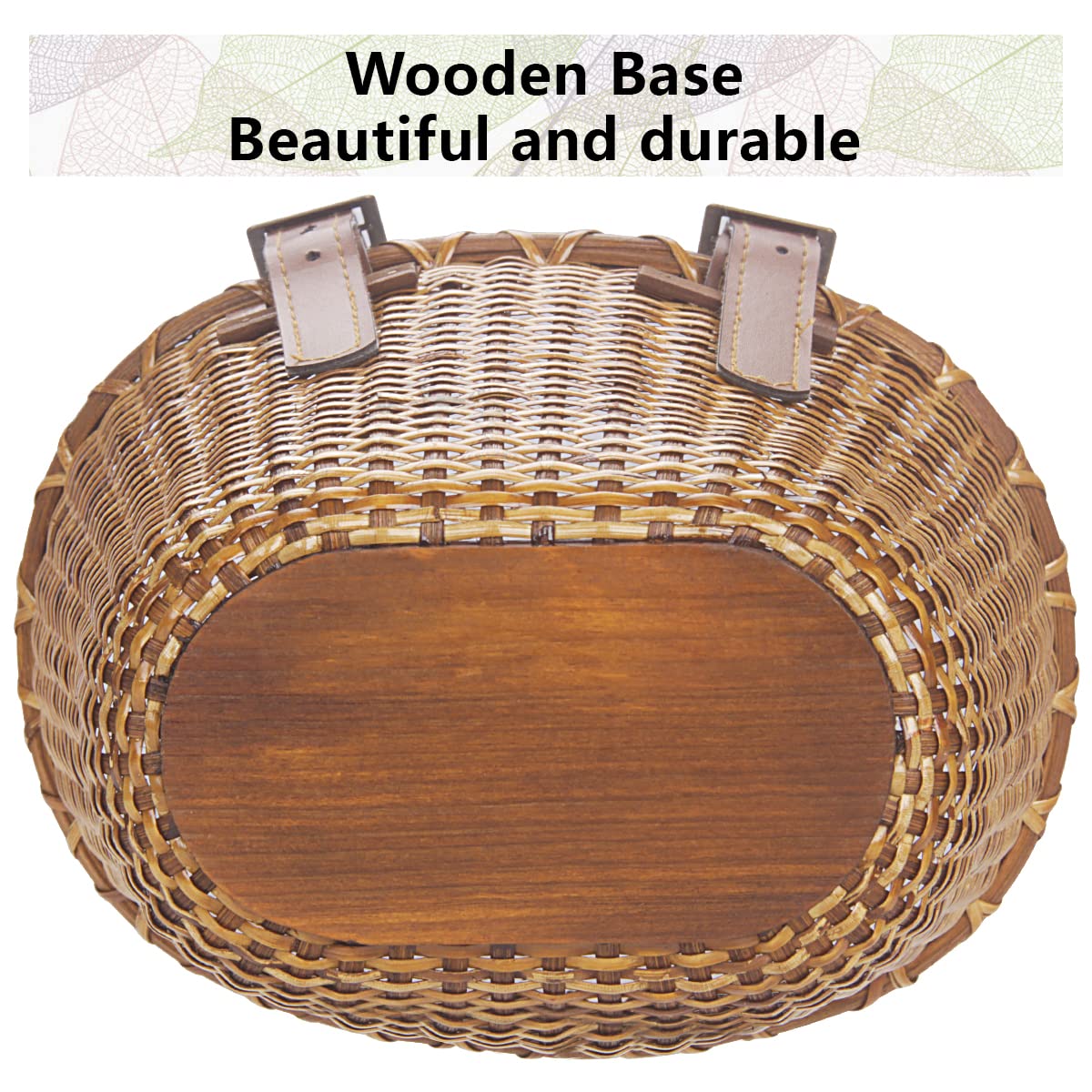 Stylish Woven Rattan Bike Basket for Front Handlebar - Perfect for Groceries, Picnics & Commuting - Durable & Eco-Friendly Bicycle Accessory