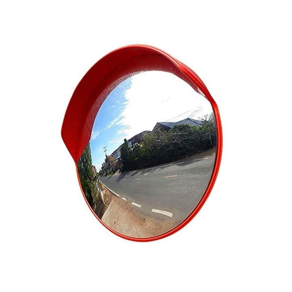 45CM Wide-Angle Plastic Safety Mirror - Adjustable Rotating Traffic Mirror for Driveways, Parking Lots & Blind Spots - Perfect for Enhanced Road Visibility and Accident Prevention