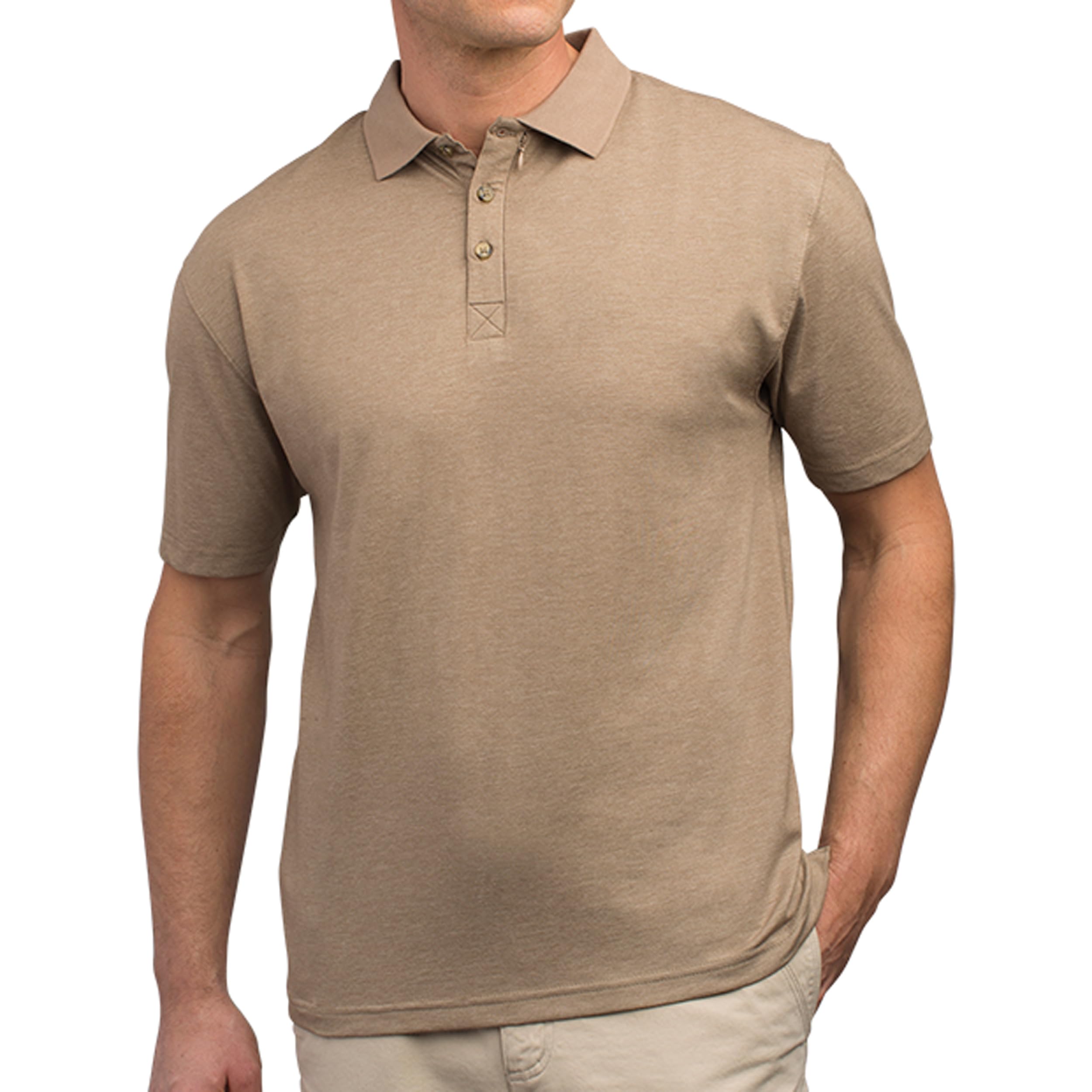 SCOTTeVEST Men's Polo Shirt with 3 Hidden Pockets - Moisture Wicking & Breathable Travel Shirt for Outdoor Activities, Business Casual & Everyday Wear