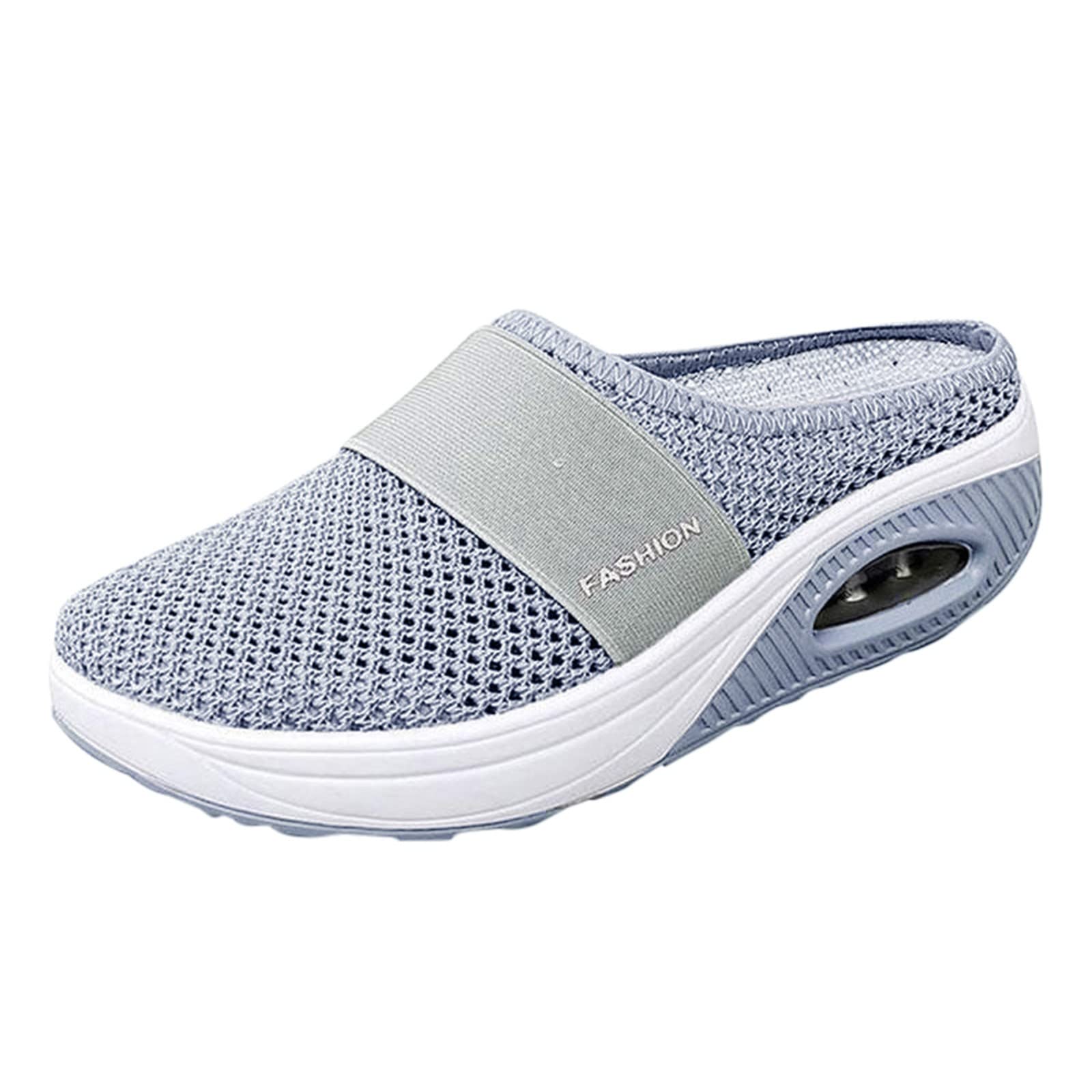 Women's Platform Wedge Sandals - Breathable Mesh Slip-On Slingback Casual Shoes for Ladies | Perfect for Summer, Beach, Walking & Everyday Wear