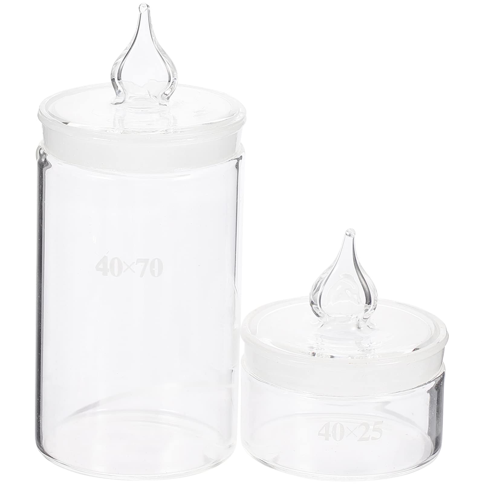 Premium Clear Borosilicate Glass Weighing Bottles - Tall & Low Form with Interchangeable Ground Stoppers - Lab Equipment for Chemical Storage & Precise Measurements - Ideal for Laboratories, Research & Scientific Experiments