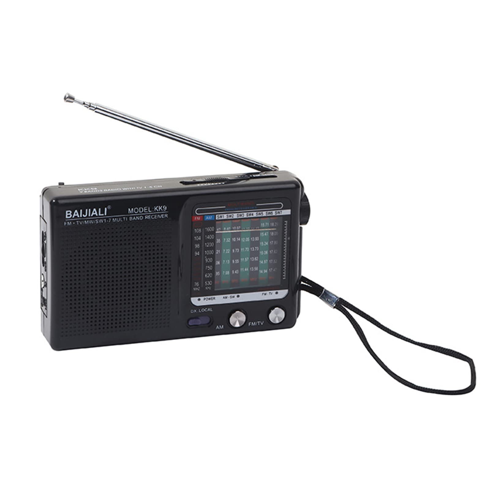 KOBONA Portable AM/FM/SW Weather Radio - Retro Emergency Radio with Full Band Reception, Compact & Easy to Use - Perfect for Camping, Travel, Outdoor Adventures & Emergency Preparedness