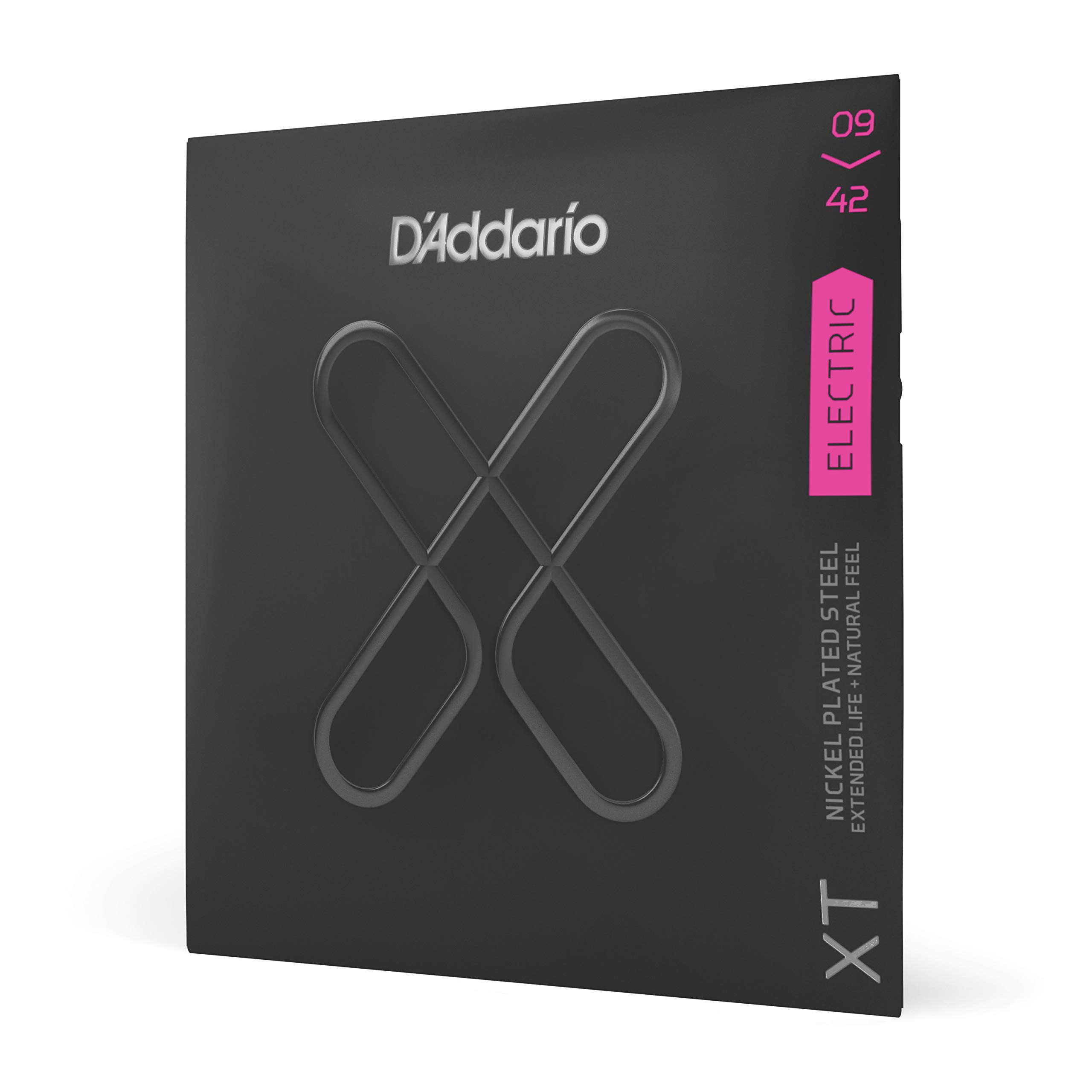 D'Addario XTE0942 XT Nickel Coated Electric Guitar Strings - Super Light Gauge 09-42, 6-String Set (Pack of 1) | Perfect for Rock, Blues & Studio Recording
