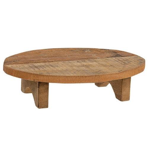 2-Pack Reclaimed Wooden Risers for Home Decor | Rustic Shelf Display Stands for Kitchen, Bathroom & Living Room Organization