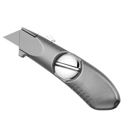 TOOLTECH Xpert Retractable Utility Knife 19mm - Heavy Duty Safety Cutter with Pocket Clip for Construction, DIY, and Packaging - 190088 - Perfect for Home Improvement, Crafting, and Warehouse Use