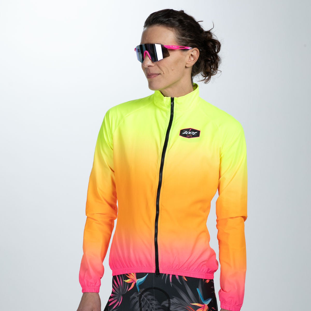 Women's Limited Edition Cycling Jacket - Tropical Magic Print | Lightweight & Water-Resistant for Outdoor Biking & Commuting