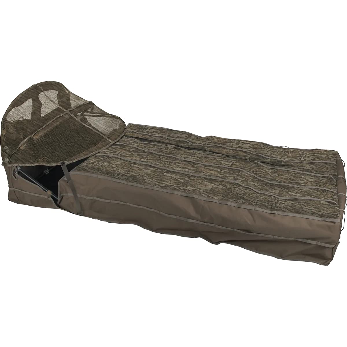 Drake Waterfowl Ghillie Layout Blind with Spring-Loaded Bonnet - Camouflage Hunting Blind for Duck & Goose Hunting - Perfect for Field Hunting & Waterfowl Concealment