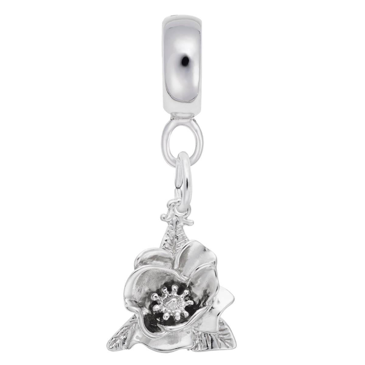 Magnolia Charm Dangle Beads for Jewelry Making - DIY Bracelet & Necklace Charms - Floral Beaded Accessories for Women's Handmade Jewelry - Perfect for Crafting, Gifts, and Boho Style
