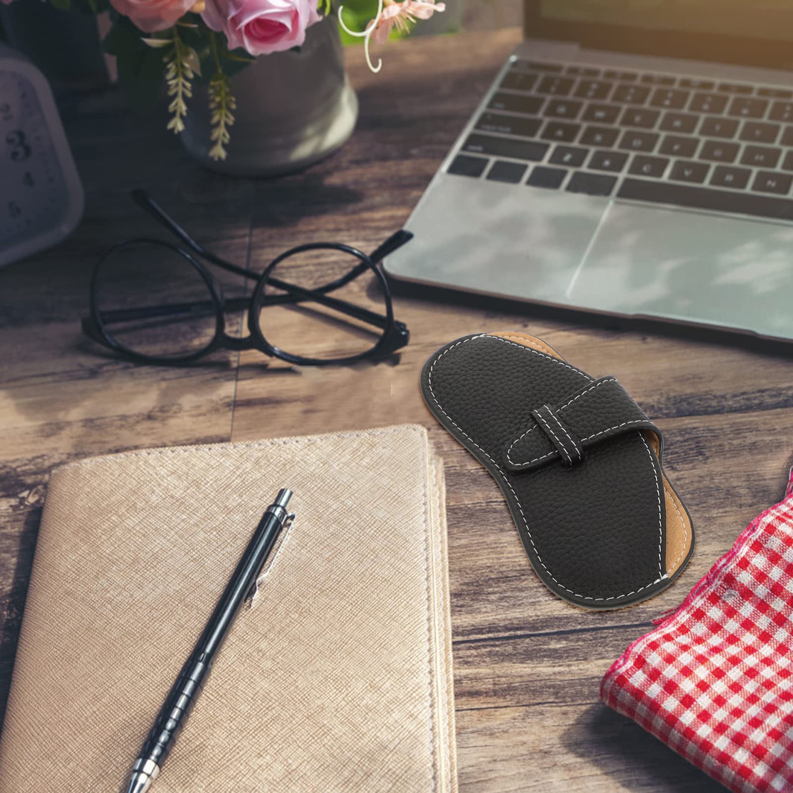 Premium Leather Glasses Case - Durable Eyeglass Holder & Spectacle Storage Container for Men & Women - Perfect for Travel, Office, and Home Use