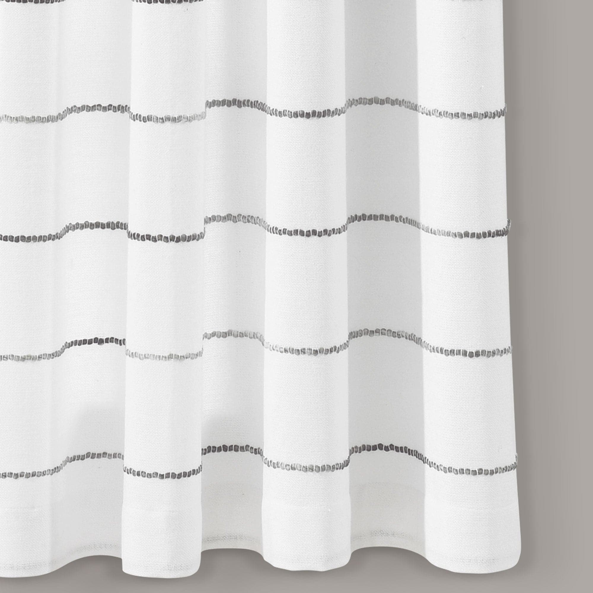 Ombre Stripe Yarn Dyed Recycled Cotton Blend Window Curtain Panel Set - Eco-Friendly Home Decor for Living Room & Bedroom
