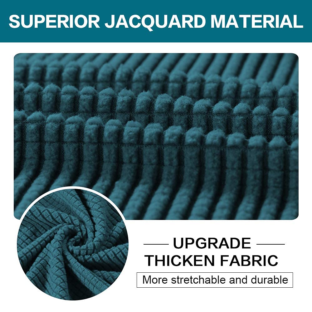 Turquoise Deep Teal Sofa Cover Set - 3 Seater Couch Cover & 2 Seater Loveseat Slipcover - Stretchable Furniture Protector for Living Room, Bedroom, or Office Decor