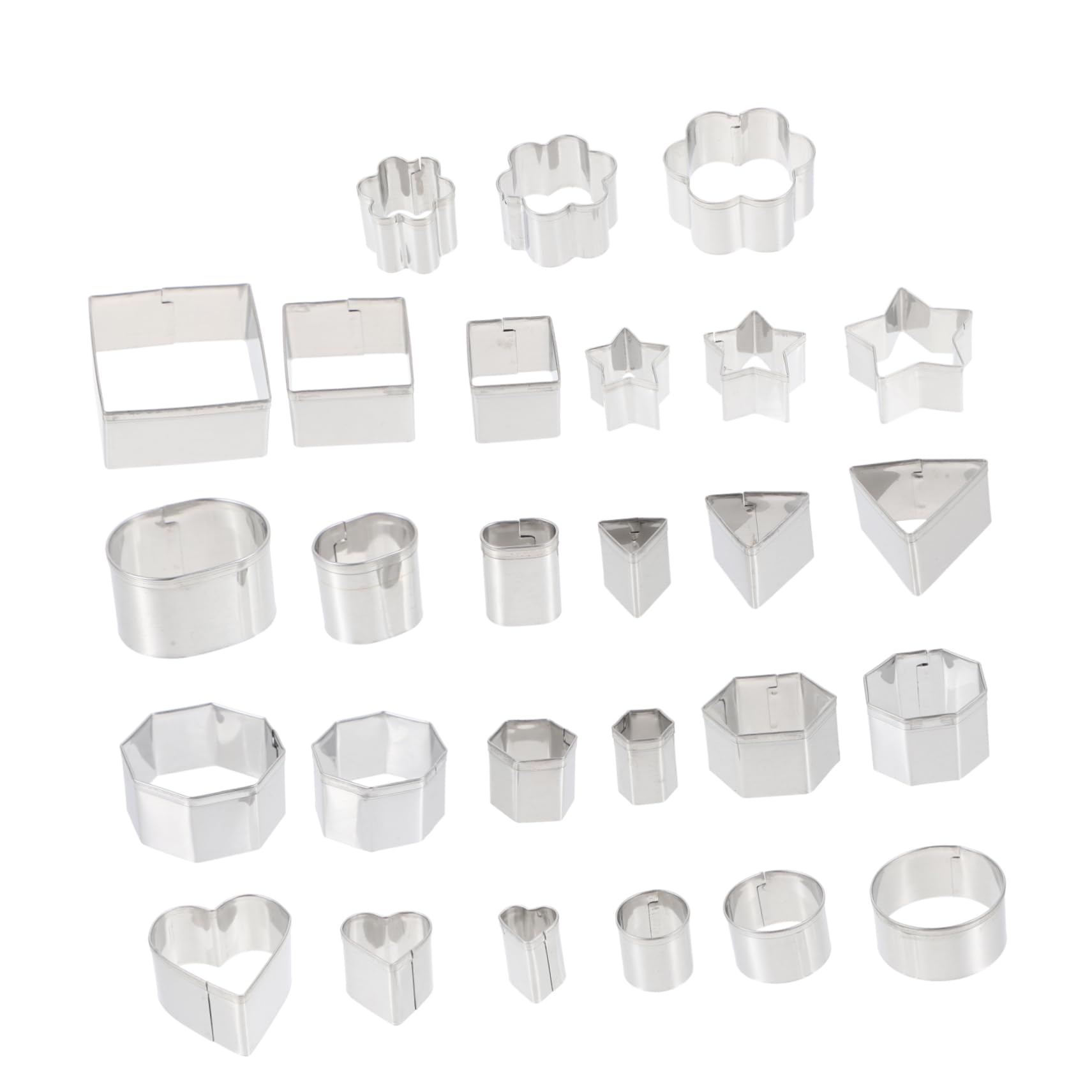 Premium Stainless Steel Baking Molds Set - 6-Piece DIY Cookie, Cake & Dessert Molds for Home Baking, Candy Making, Mousse & Pastry | Perfect for Birthday Parties, Holiday Treats & Professional Bakery Supplies