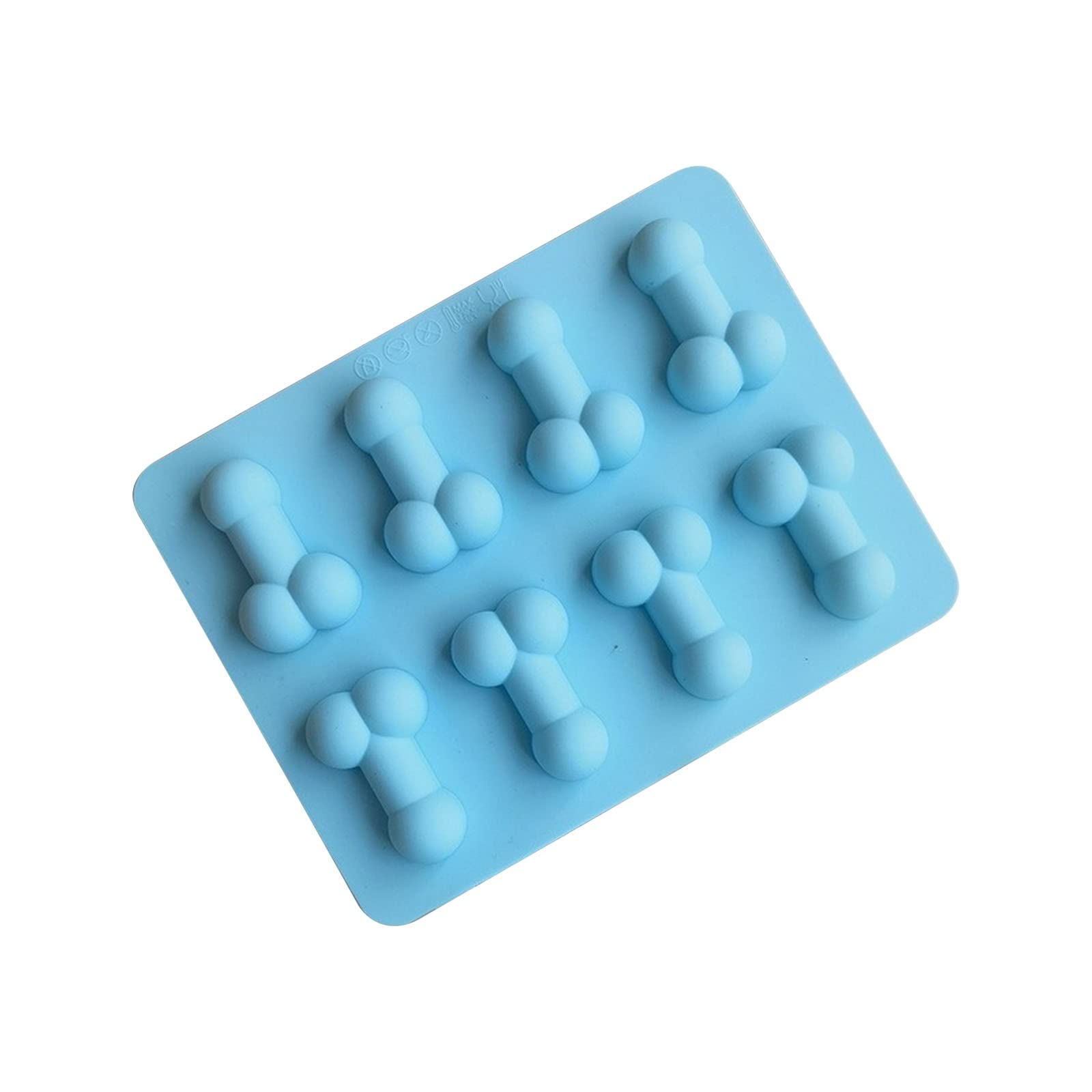 Zerlibeaful 8-Cavity Silicone Cake Mold - Vintage Blue Baking Pan for Cupcakes, Ice Cubes & Party Treats | Reusable Food-Grade Mold for Home Baking, Dessert Making & DIY Crafts