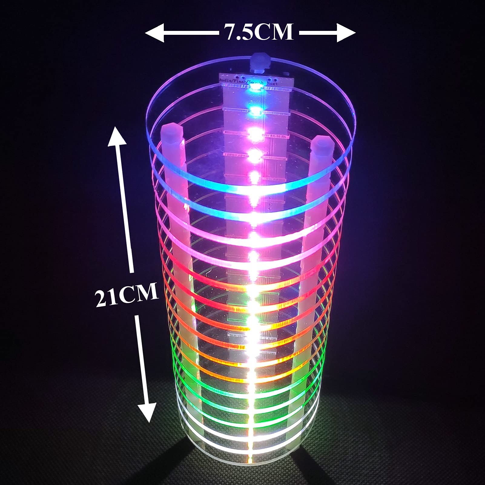 DIY LED Audio Light Electronic Kit (PP16LED-ROUND) - Perfect for Music Visualization, Home Decor & STEM Projects
