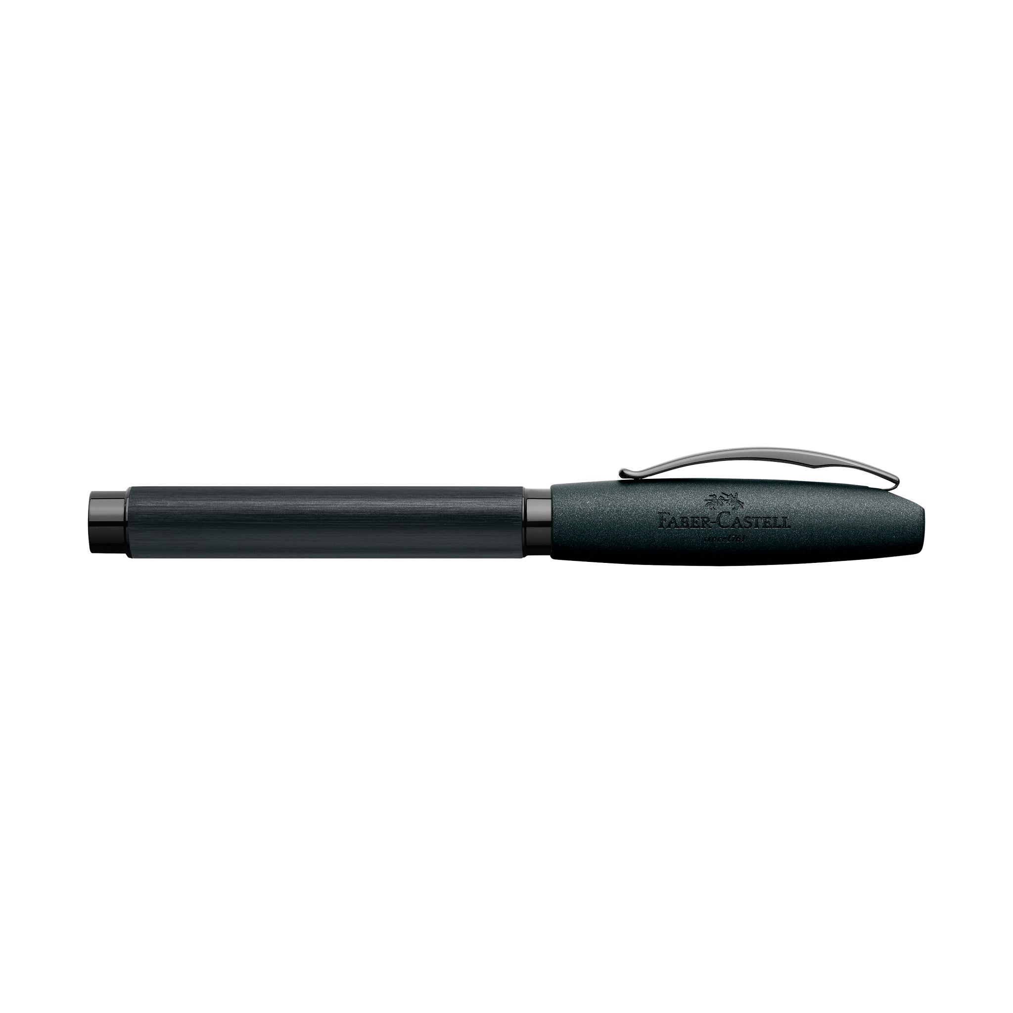 Premium Essentio Rollerball Pen - Smooth Writing Aluminum Ballpoint Pen with Comfort Grip (Black) - Ideal for Office, School & Everyday Use