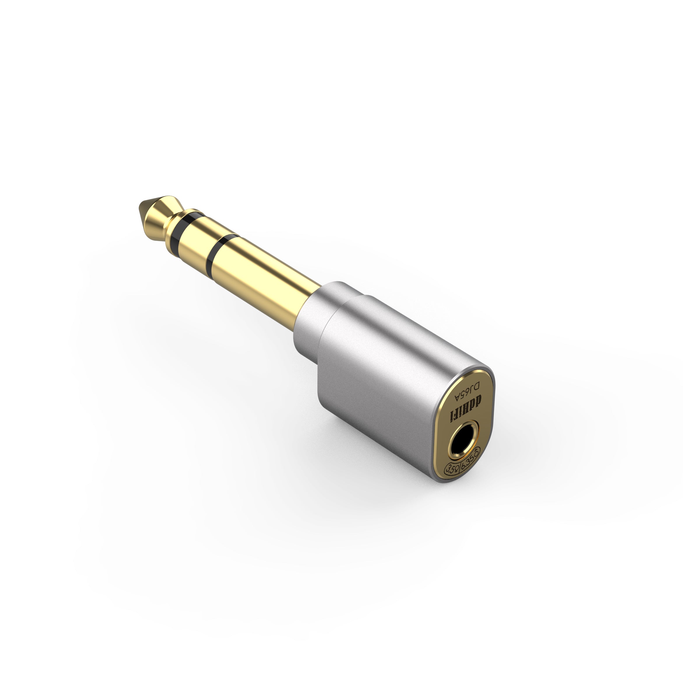 ddHiFi DJ65A(AL) 3.5mm Female to 6.35mm Male Audio Adapter - High-Quality Aluminum Connector for Headphones, Instruments & Studio Equipment - Perfect for DJ Mixers, Guitar Amps & Professional Audio Setups