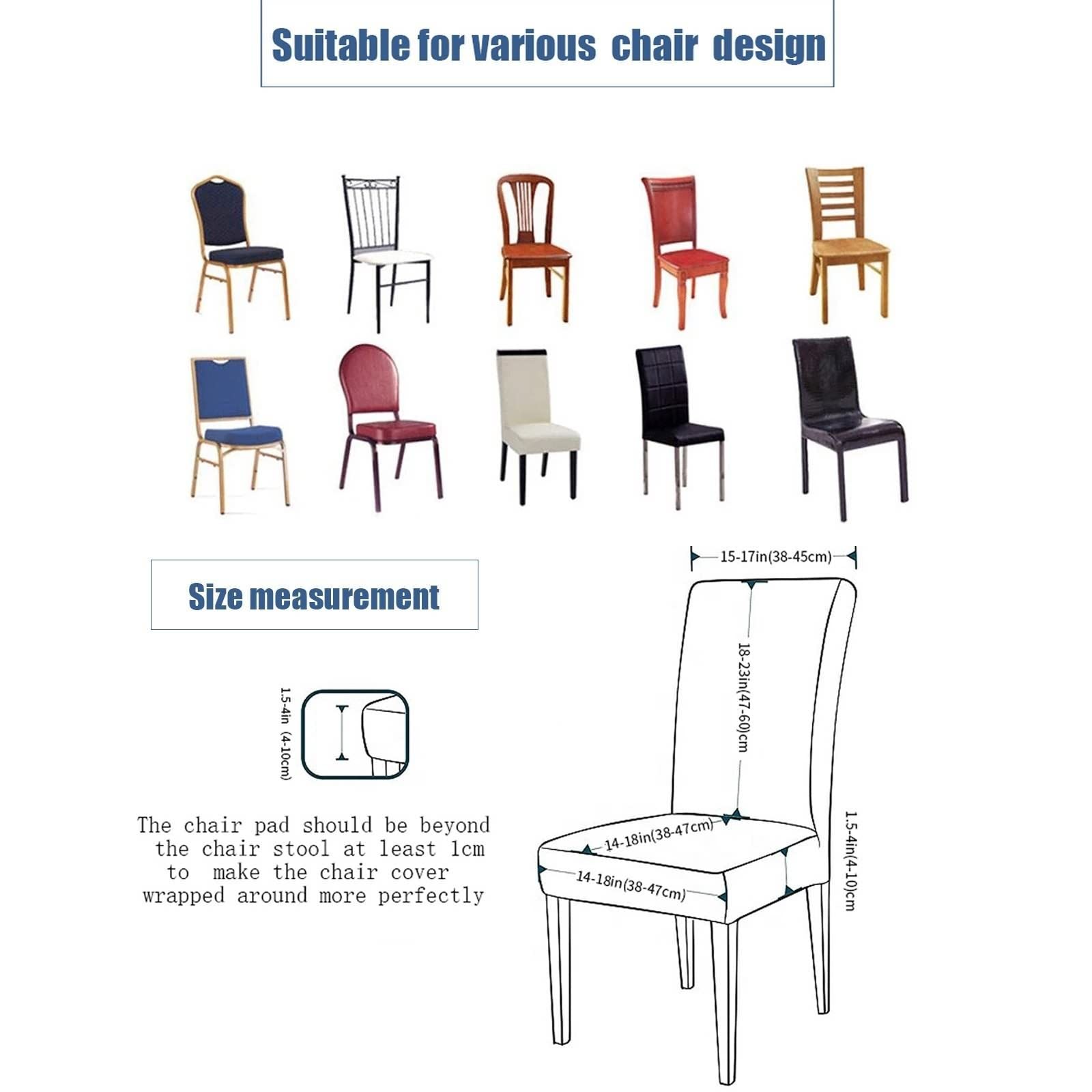 Daesar Stretch Chair Covers 6 Pack - Washable Velvet Dining Chair Slipcovers with Christmas Floral Pattern (Purple/Red) for Living Room, Kitchen & Holiday Decor - Fits Most Standard Chairs
