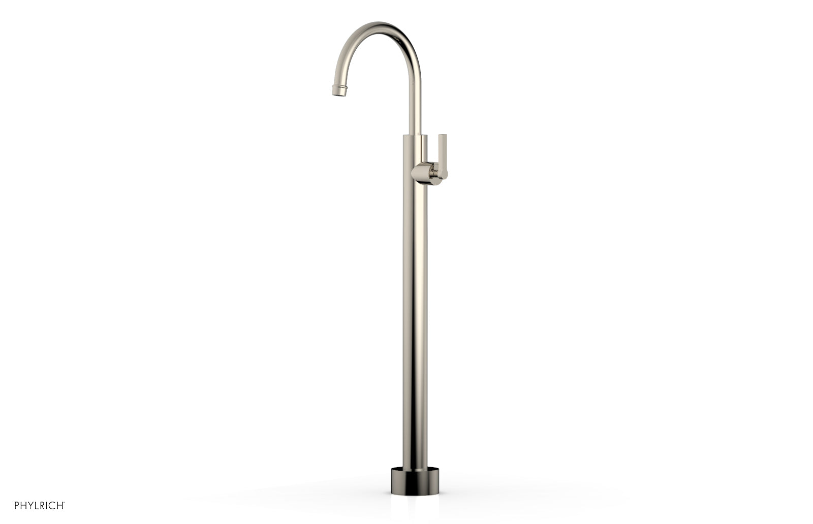 HEX MODERN Tall Floor Mount Tub Filler with Lever Handle 501 47 02 - Premium Bathroom Faucet for Modern & Luxury Bathtub Installations