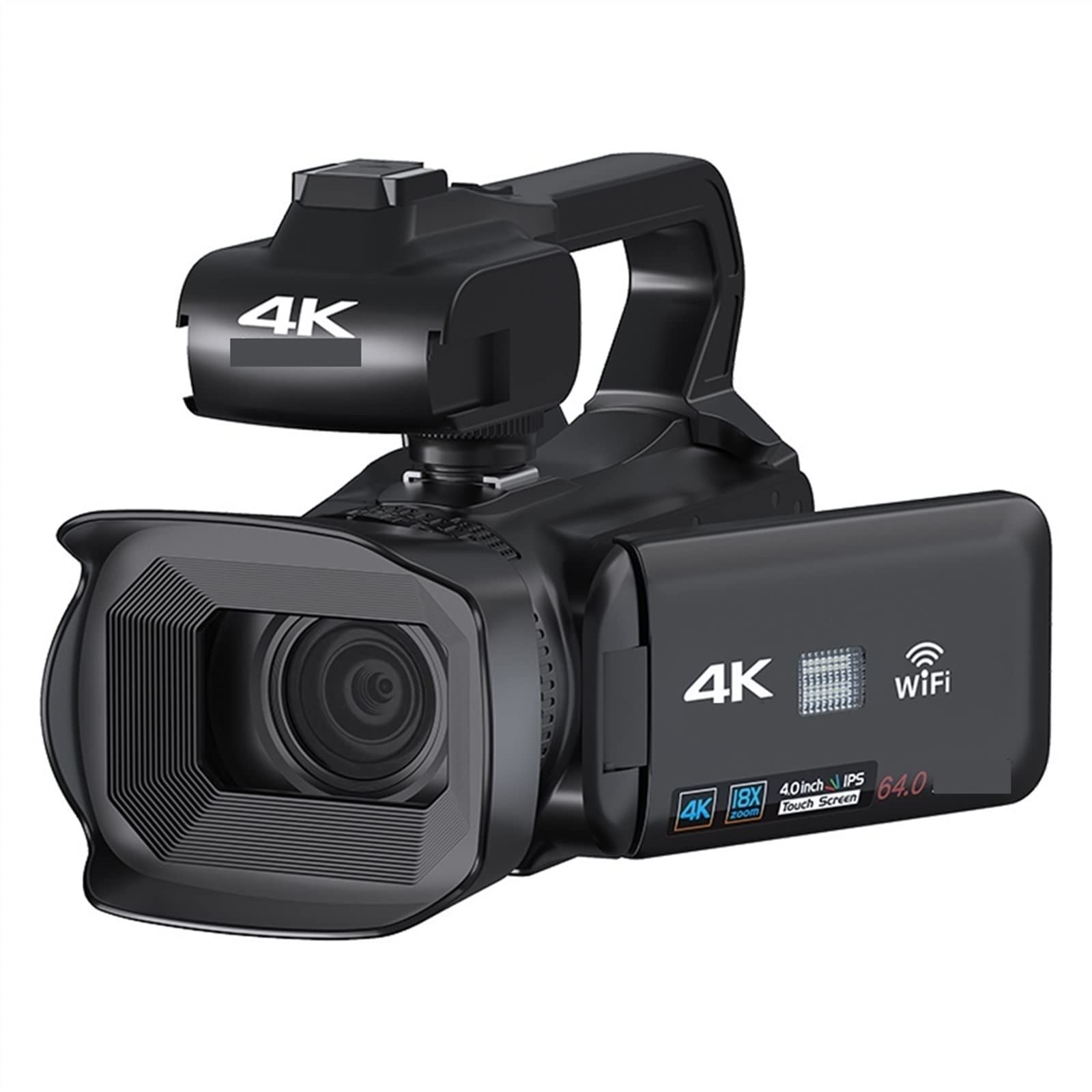 BODORME 4K 18X Vlog Camcorder - 64MP Webcam for Streaming & Photography