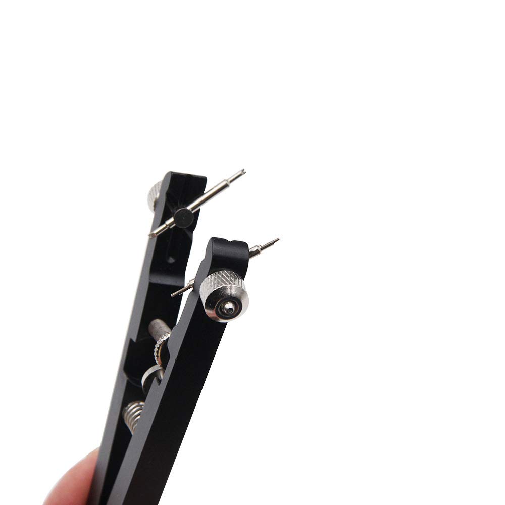 Professional Watch Spring Bar Tool Kit - Watch Repair Tool with Ear Pliers, V-Shaped Watch Strap & 6 Needles - Black Watch Band Remover for Watch Maintenance & Strap Replacement (Ideal for Watch Enthusiasts & Jewelers)