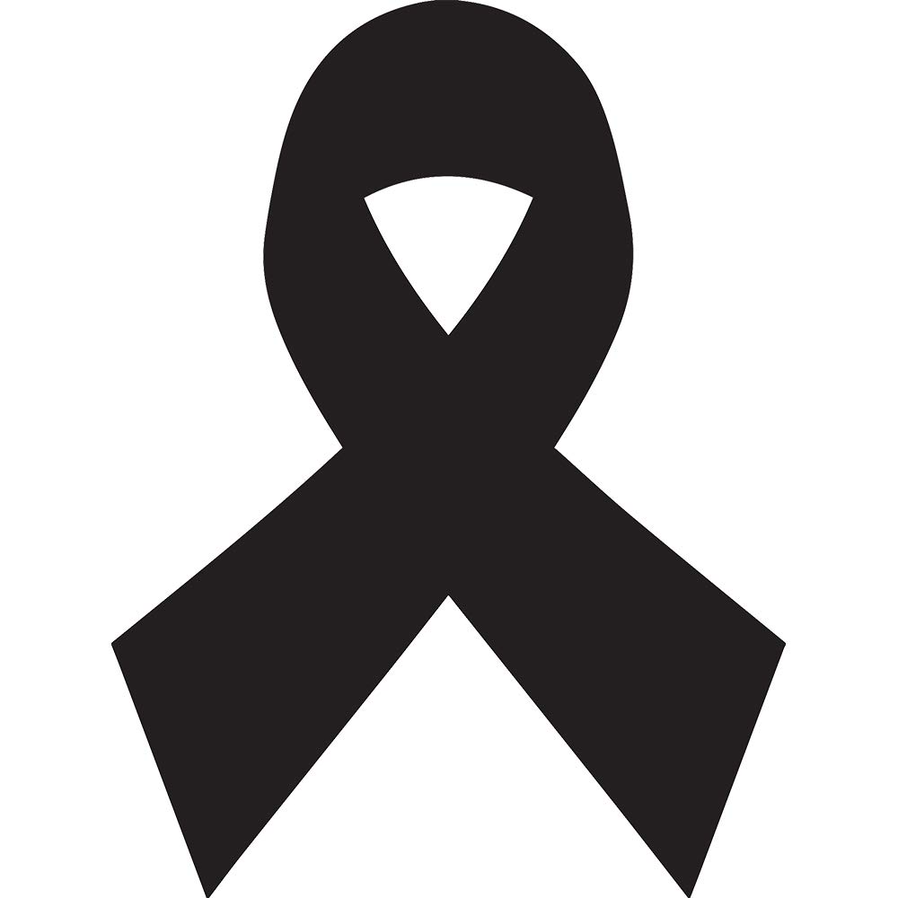 Premium Black Cancer Ribbon Silhouette Vinyl Decals (Set of 2) - Waterproof Stickers for Laptop, Phone, Car, Helmet, Mug & Wall Decor - Perfect for Awareness, Gifts & Personalization