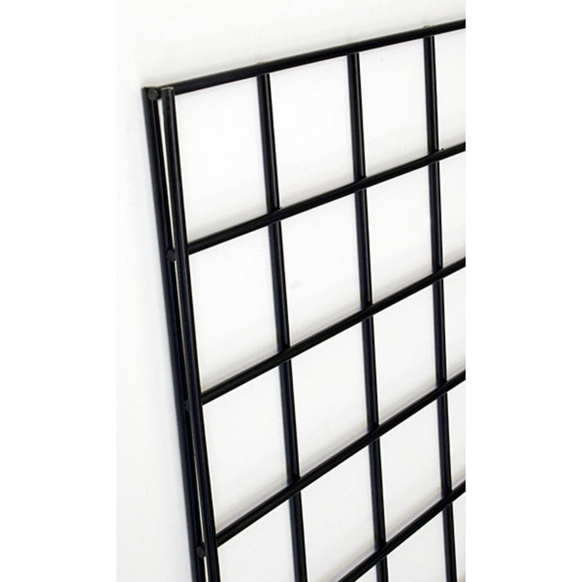 2' x 5' Black Gridwall Panel - Heavy Duty Store Display Shelving for Retail, Boutique & Trade Show Use