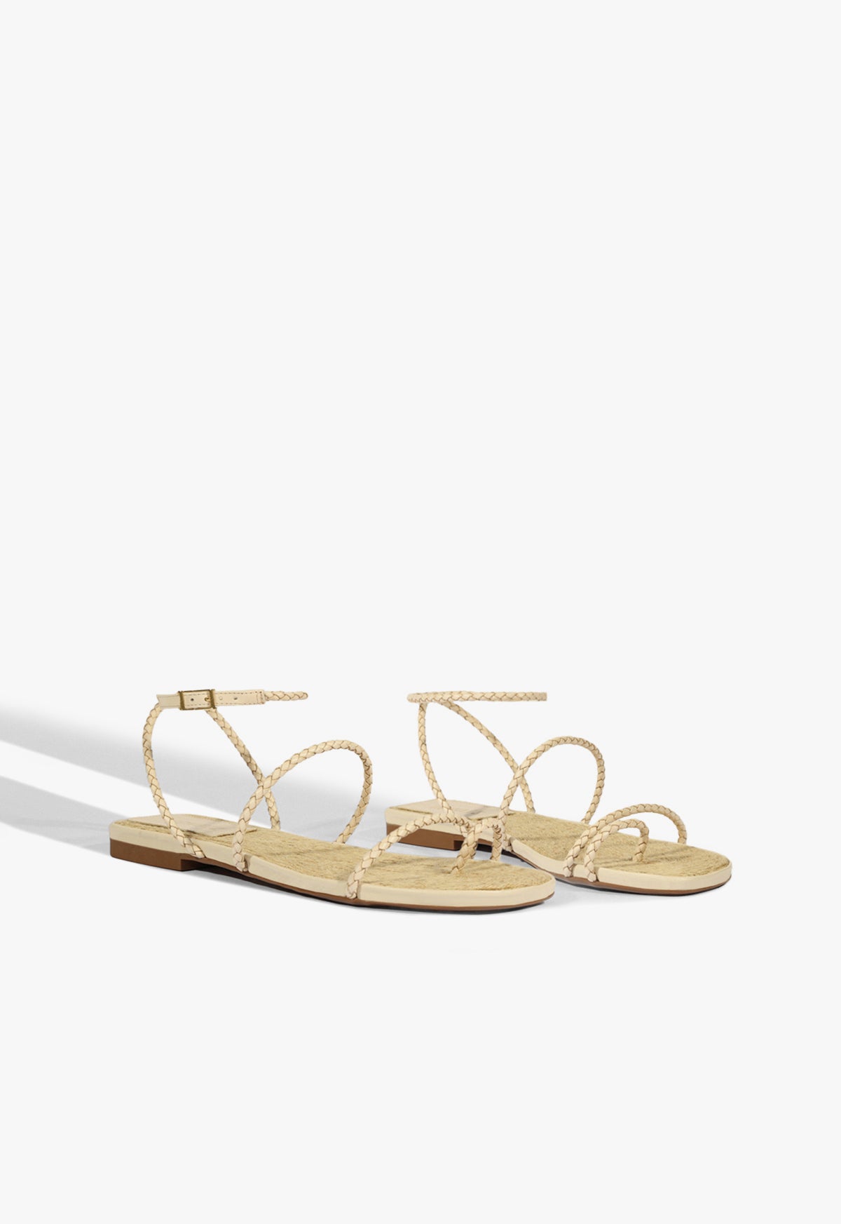 Kaya Beige Leather Flat Sandal - Women's Comfortable Casual Shoes for Summer, Walking & Beach | Fashionable Vegan Leather Slides with Cushioned Footbed