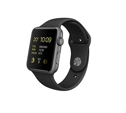 Apple Watch Series 4 (GPS, 44mm) Space Gray Aluminum Case with Black Sport Band - Certified Refurbished | Fitness Tracking, Heart Rate Monitor, Swimproof Smartwatch for Running, Swimming & Daily Use