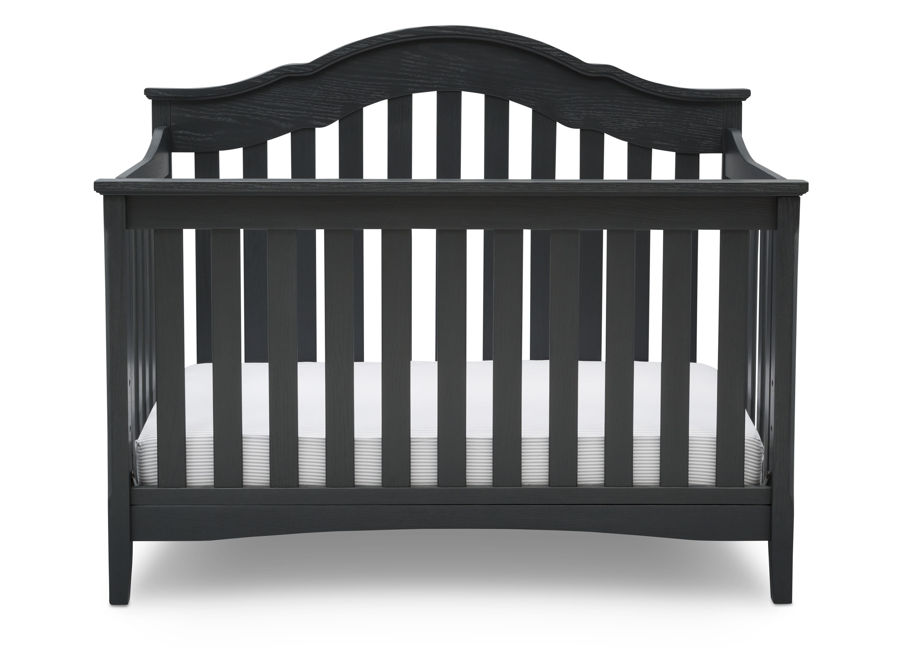 Farmhouse Style 6-in-1 Convertible Baby Crib to Toddler Bed - White Wooden Nursery Furniture for Newborns & Kids - Perfect for Modern Nursery, Bedroom & Daycare