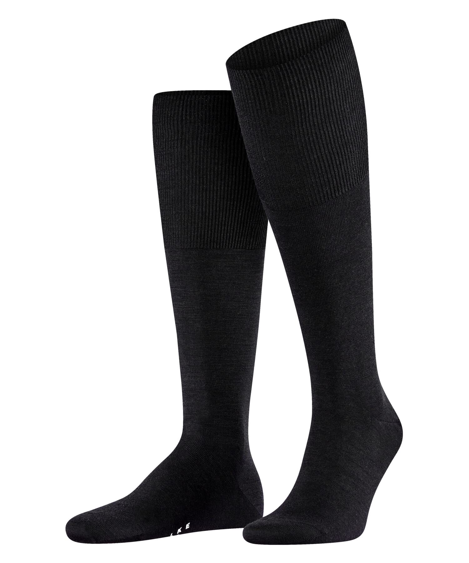 FALKE Men's Knee-High Dress Socks - Breathable Merino Wool & Cotton Blend for Travel, Business & Casual Wear - Comfortable Formal Socks for Airports, Office & Everyday Use (1 Pair)