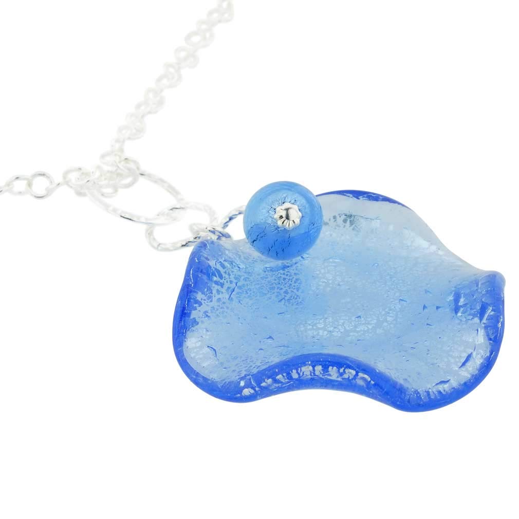 Authentic Murano Glass Pendant Necklace - Handcrafted Venetian Blue Jewelry for Women | Perfect Gift for Birthdays, Anniversaries & Special Occasions