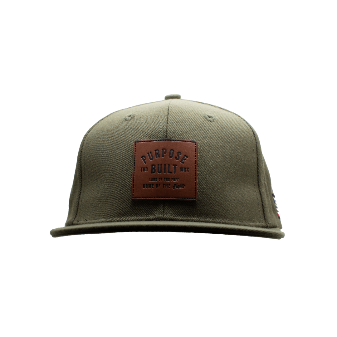 Stylish Olive Leather Patch Hat for Men & Women - Perfect for Outdoor Adventures, Casual Wear & Street Fashion