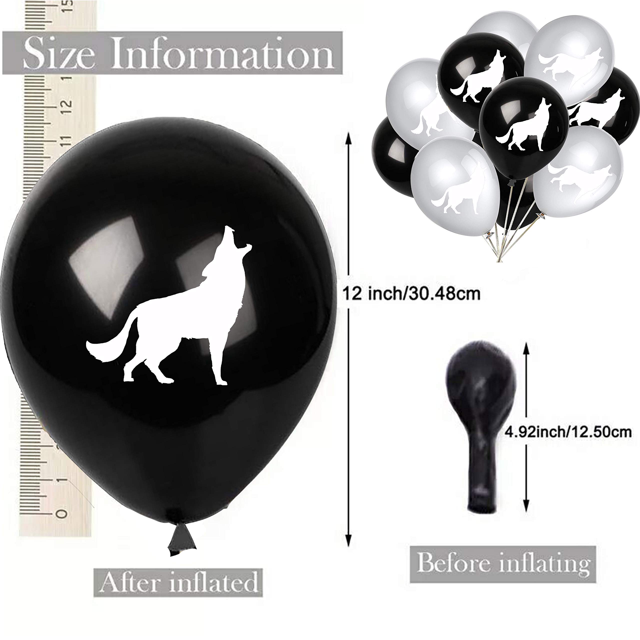 24PCS Wolf Latex Balloons - 12 Inch Wild Animal Theme Party Decorations for Kids Birthday, Baby Shower & Festival Celebrations - Perfect for Jungle Safari, Zoo Themed Parties and Outdoor Events