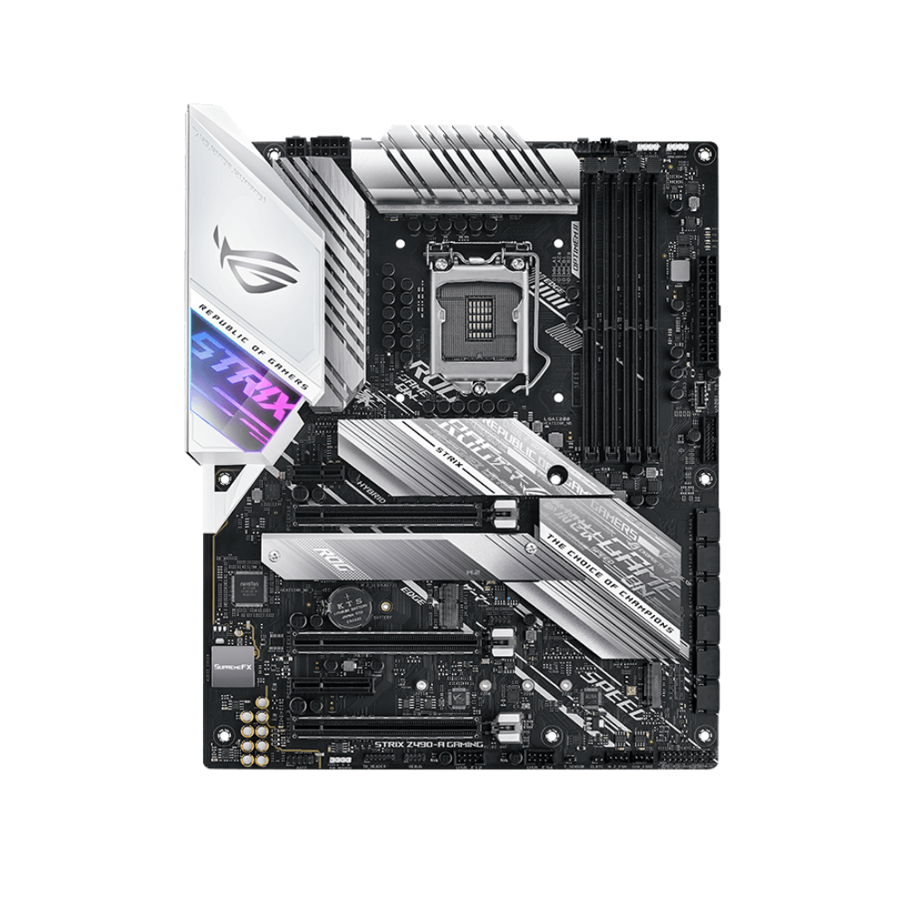 ASUS ROG STRIX Z490-A Gaming Motherboard - Intel Z490 ATX, LGA 1200 Socket, WiFi 6, PCIe 3.0, DDR4 4600MHz, Aura Sync RGB - Perfect for PC Gaming, Streaming & Content Creation