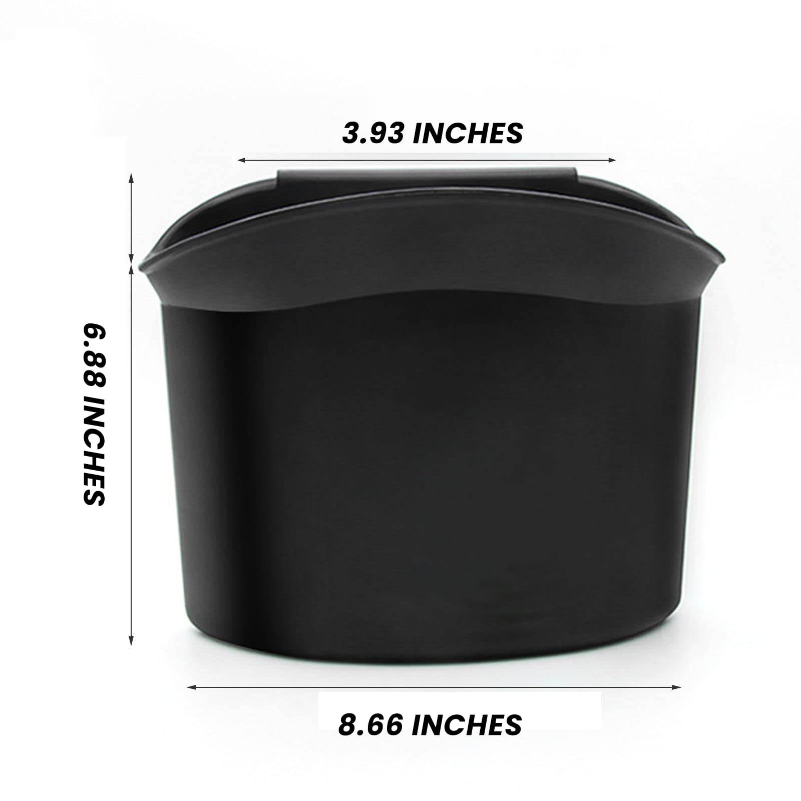 Premium Portable Hanging Car Trash Can - Leakproof Mini Garbage Bin for Vehicle, Office & Home Use - Ideal for Road Trips, Commuting & Workspace Organization (Black)