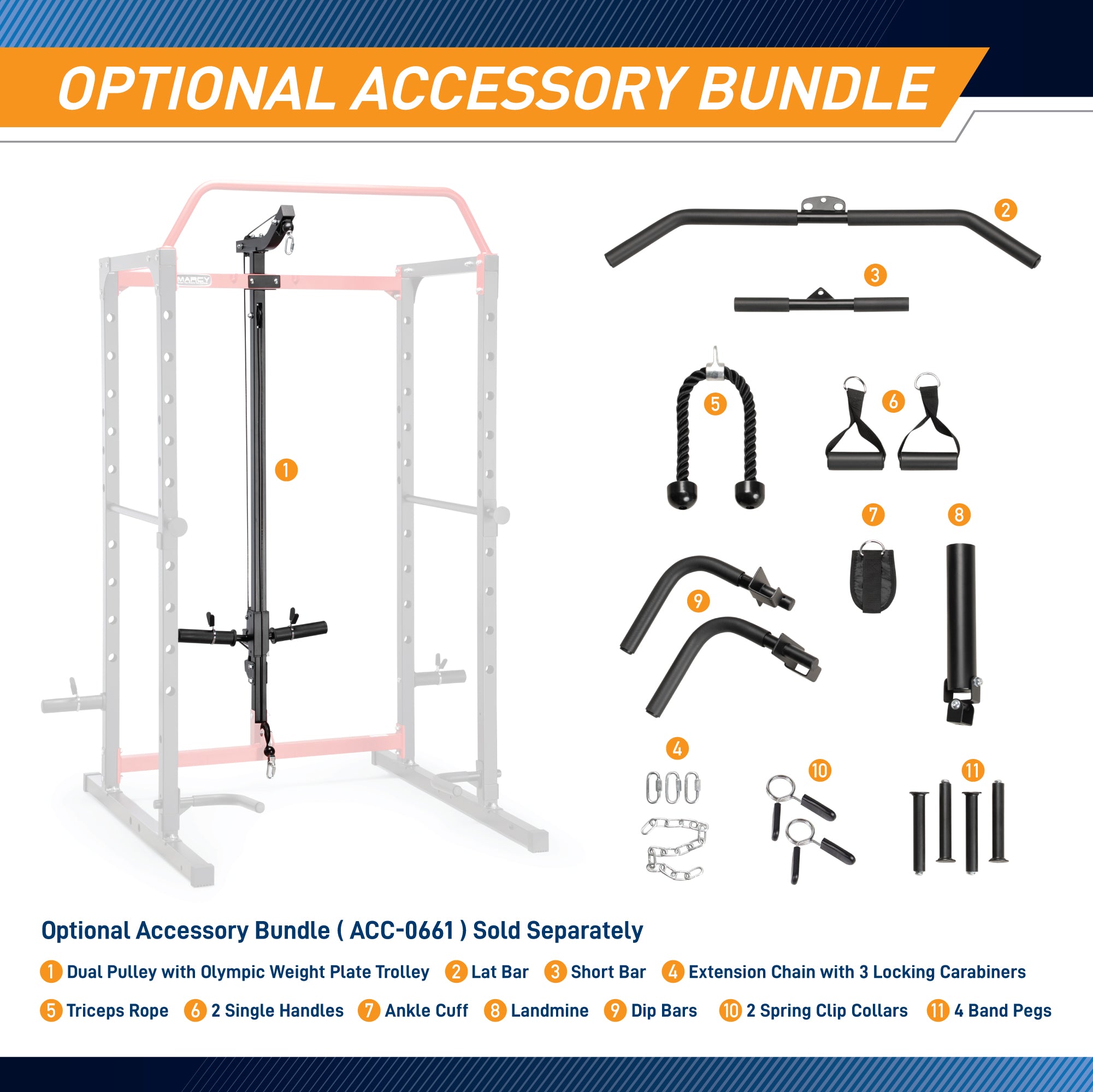 Marcy Power Cage System SM 0562 - Heavy Duty Home Gym Equipment for Strength Training & Weightlifting | Perfect for Garage, Basement & Home Workouts
