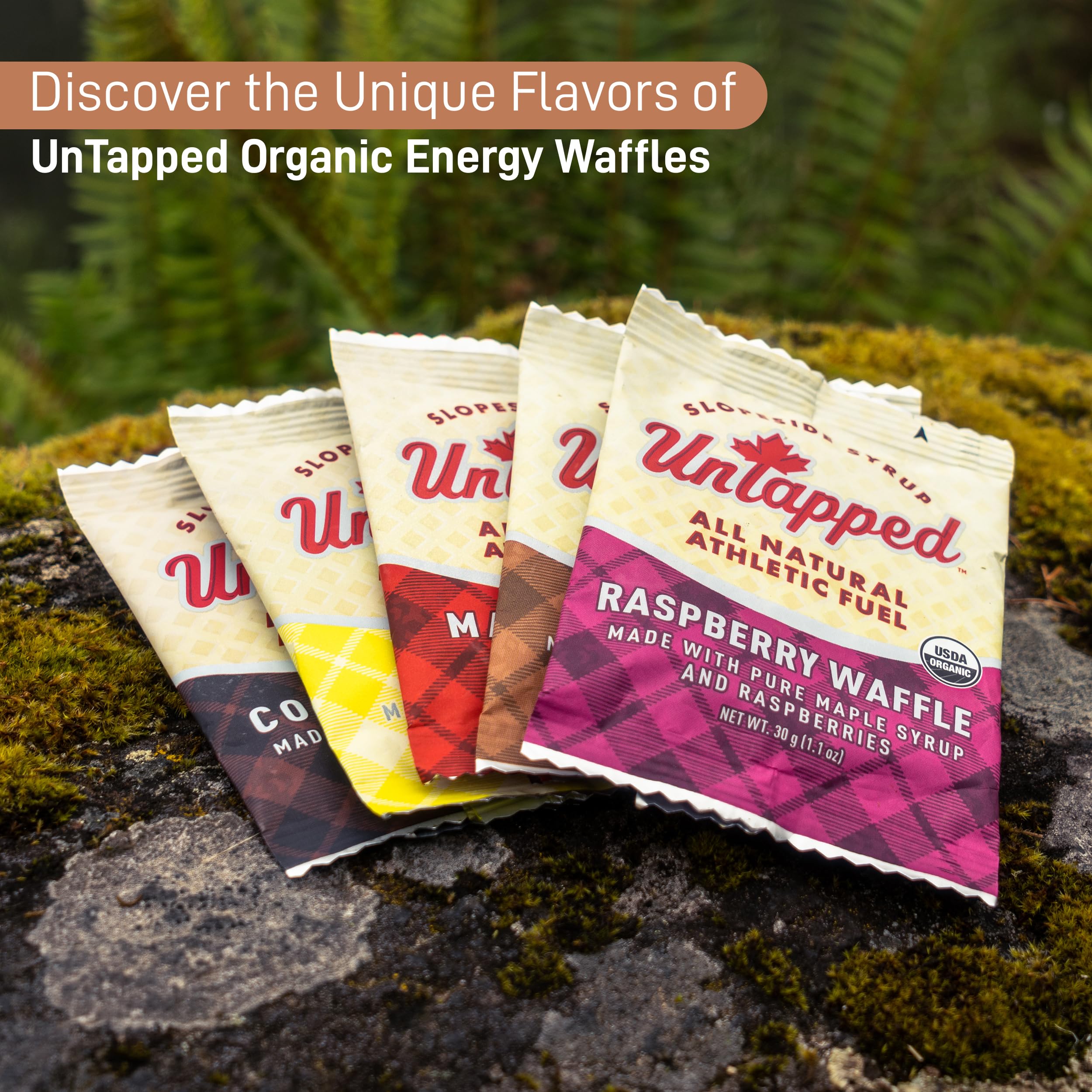 Organic Cocoa Waffles 1.1oz (16-Pack) - Vegan Energy Snacks with Real Maple Syrup for Cycling, Running & Hiking | Gluten-Free Athletic Performance Food | Post-Workout Recovery & On-The-Go Nutrition