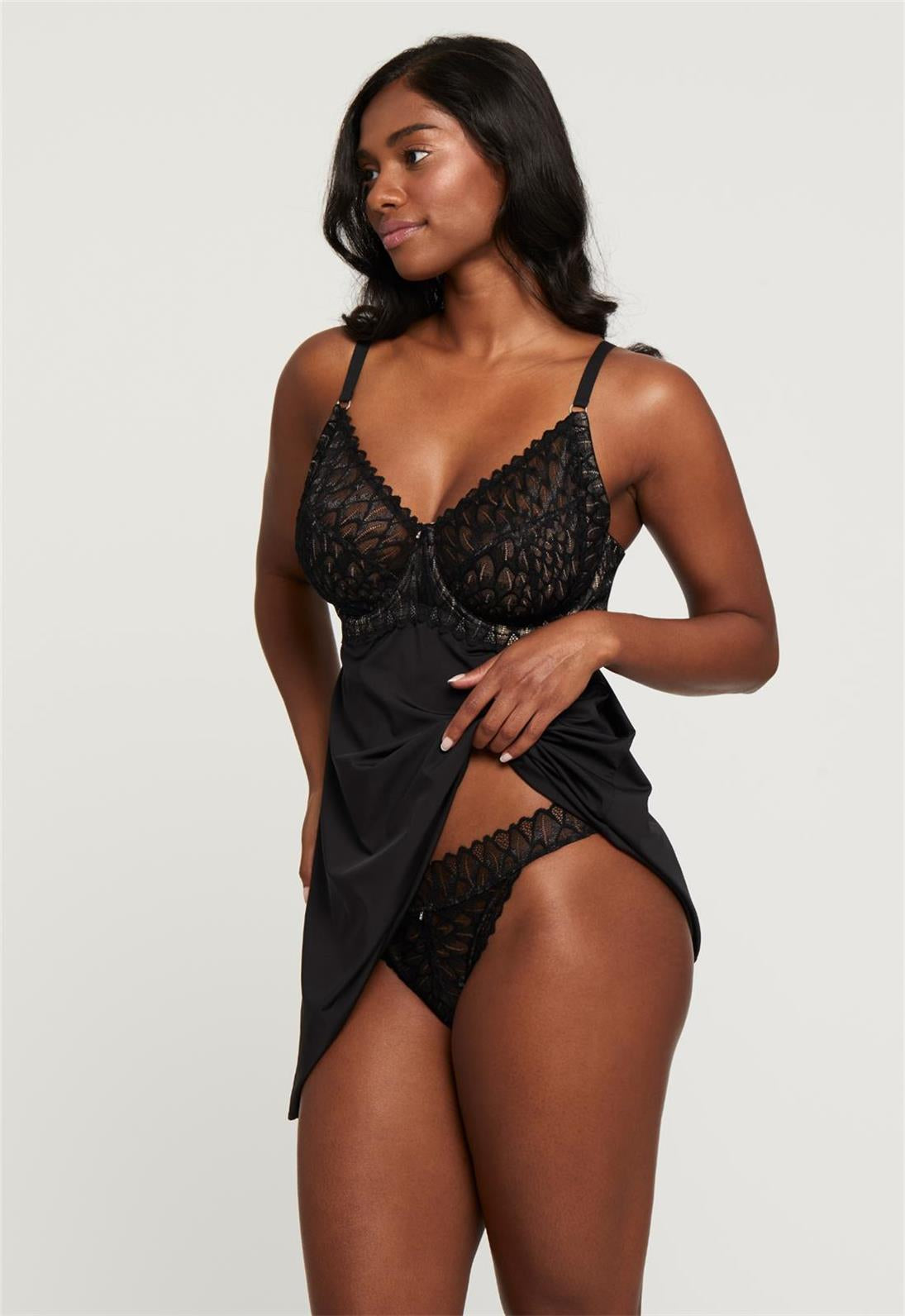 Lace Full Cup Babydoll Set - Sexy Lingerie for Women, Comfortable Sleepwear & Romantic Nights - Perfect for Valentine's Day, Honeymoon or Special Occasions