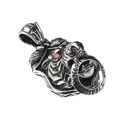 925 Sterling Silver Red Eyes Tiger Pendant Necklace - Handcrafted Jewelry for Men & Women - Perfect for Gifts, Parties, and Fashion Statements