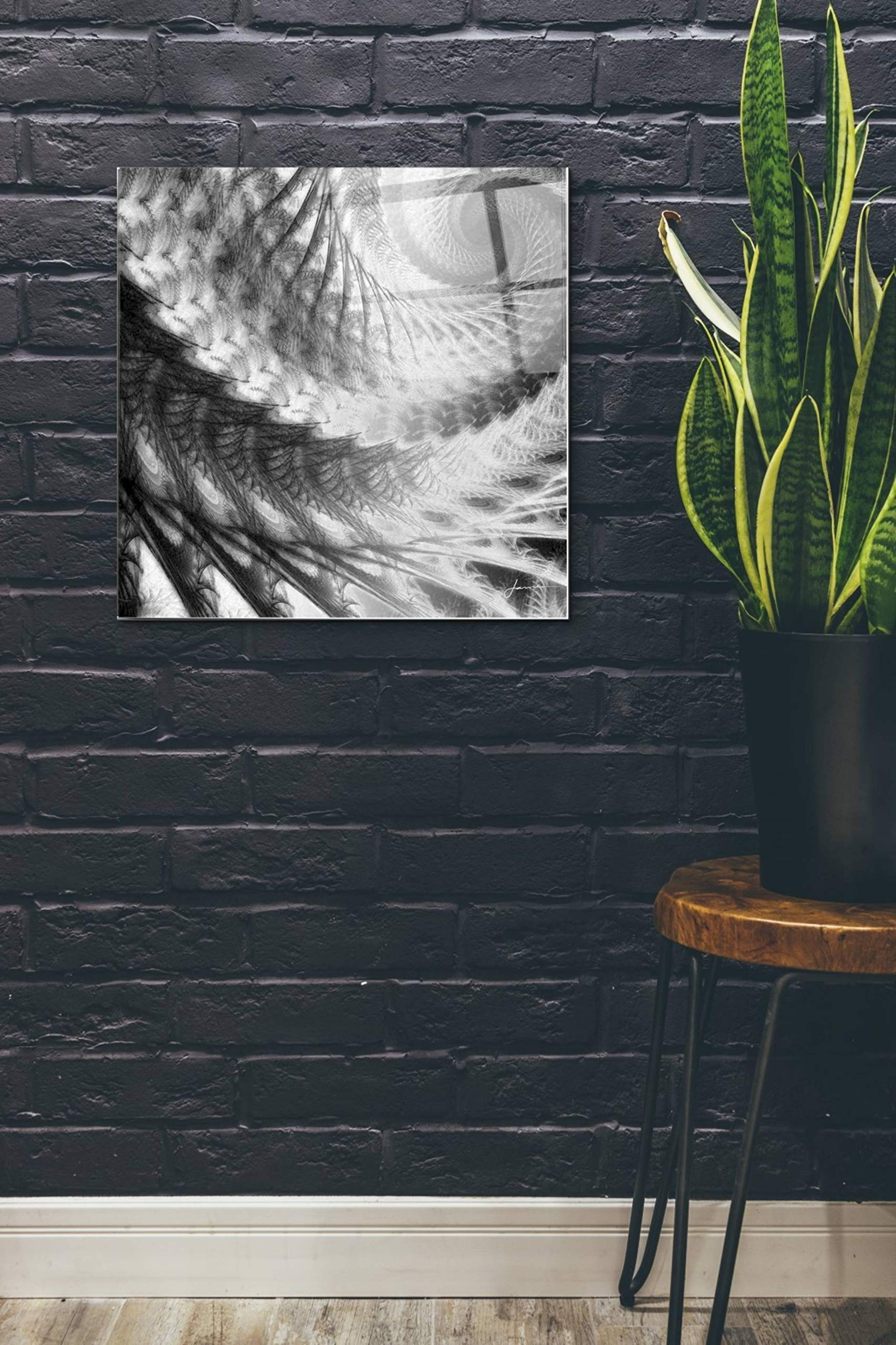 Helix II by James Burghardt - Modern Abstract Acrylic Glass Wall Art Painting 24x24 Inches - Perfect for Living Room, Bedroom or Office Decor