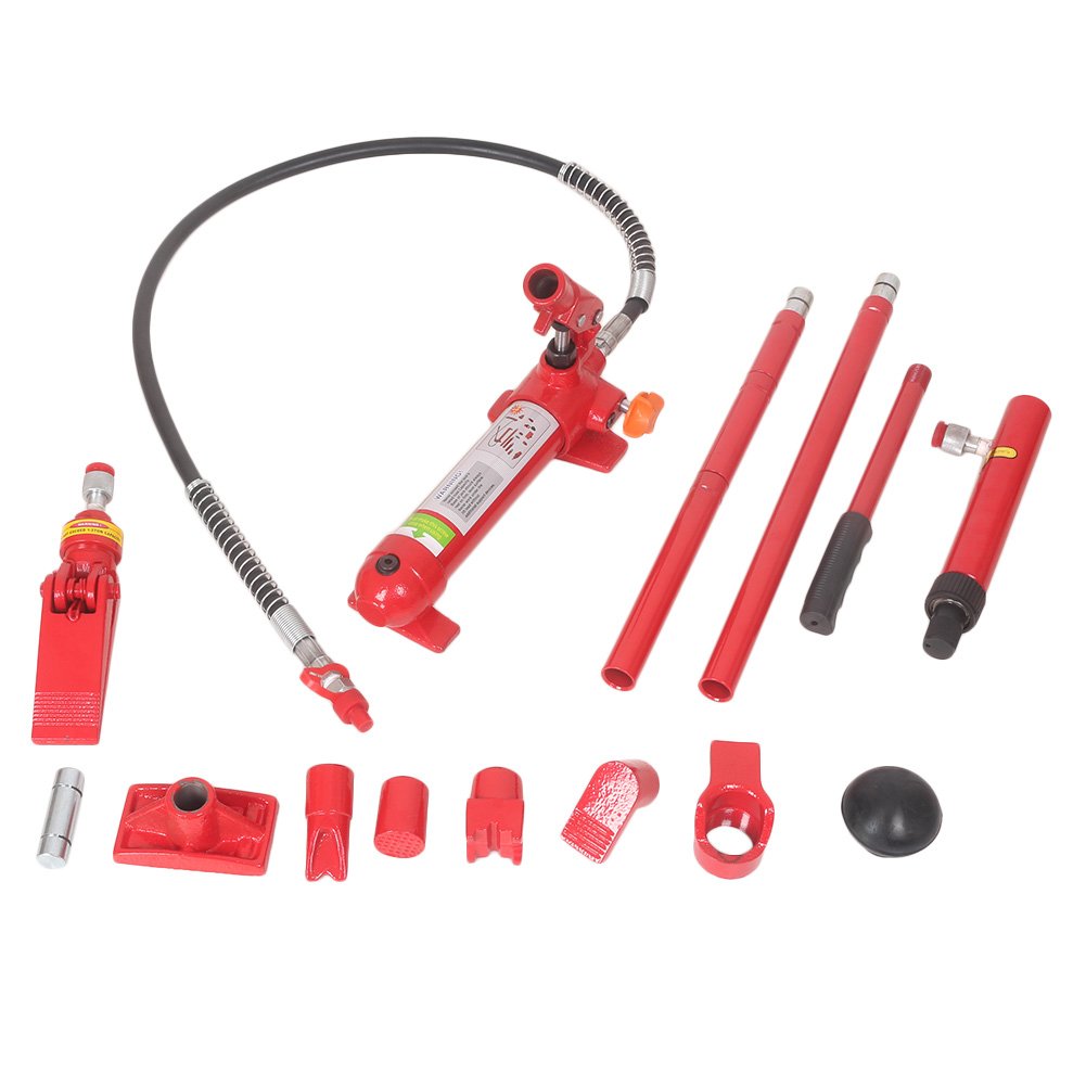 4 Ton Hydraulic Bottle Jack - Heavy Duty Car Lift for Auto Repair, Frame Straightening & Vehicle Maintenance - Professional Garage Tool Kit for Mechanics & DIY Enthusiasts