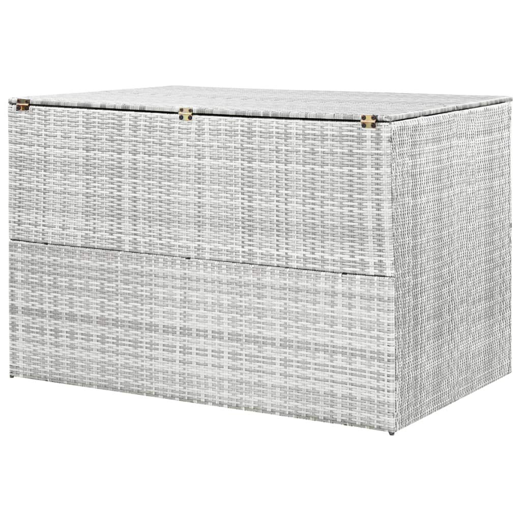 All-Weather Wicker Garden Storage Box with Lid - 59.1