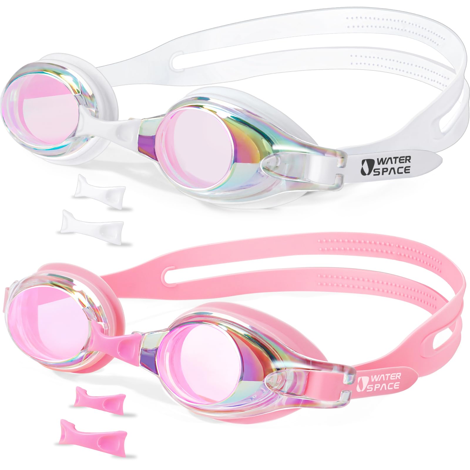 Kids Swim Goggles 2 Pack - Anti-Fog, UV Protection, Leak-Proof for Boys & Girls Ages 3-15 - Perfect for Swimming Lessons, Pool Parties & Beach Vacations