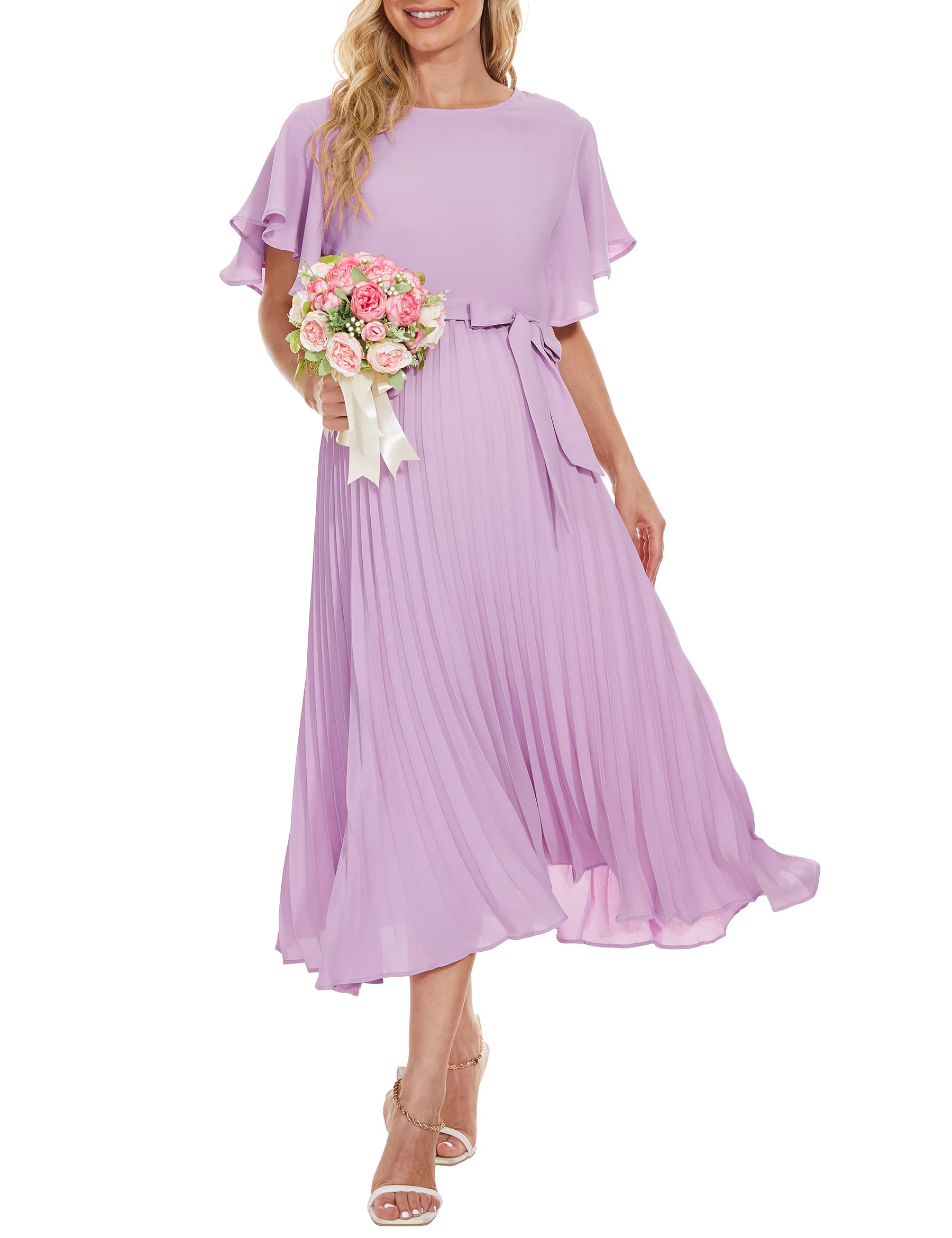 Plus Size Maternity Dress for Wedding Guest & Baby Shower - Elegant Formal Maternity Gown for Women in Orchid Pink (XL) - Perfect for Special Occasions, Bridal Showers & Pregnancy Photoshoots