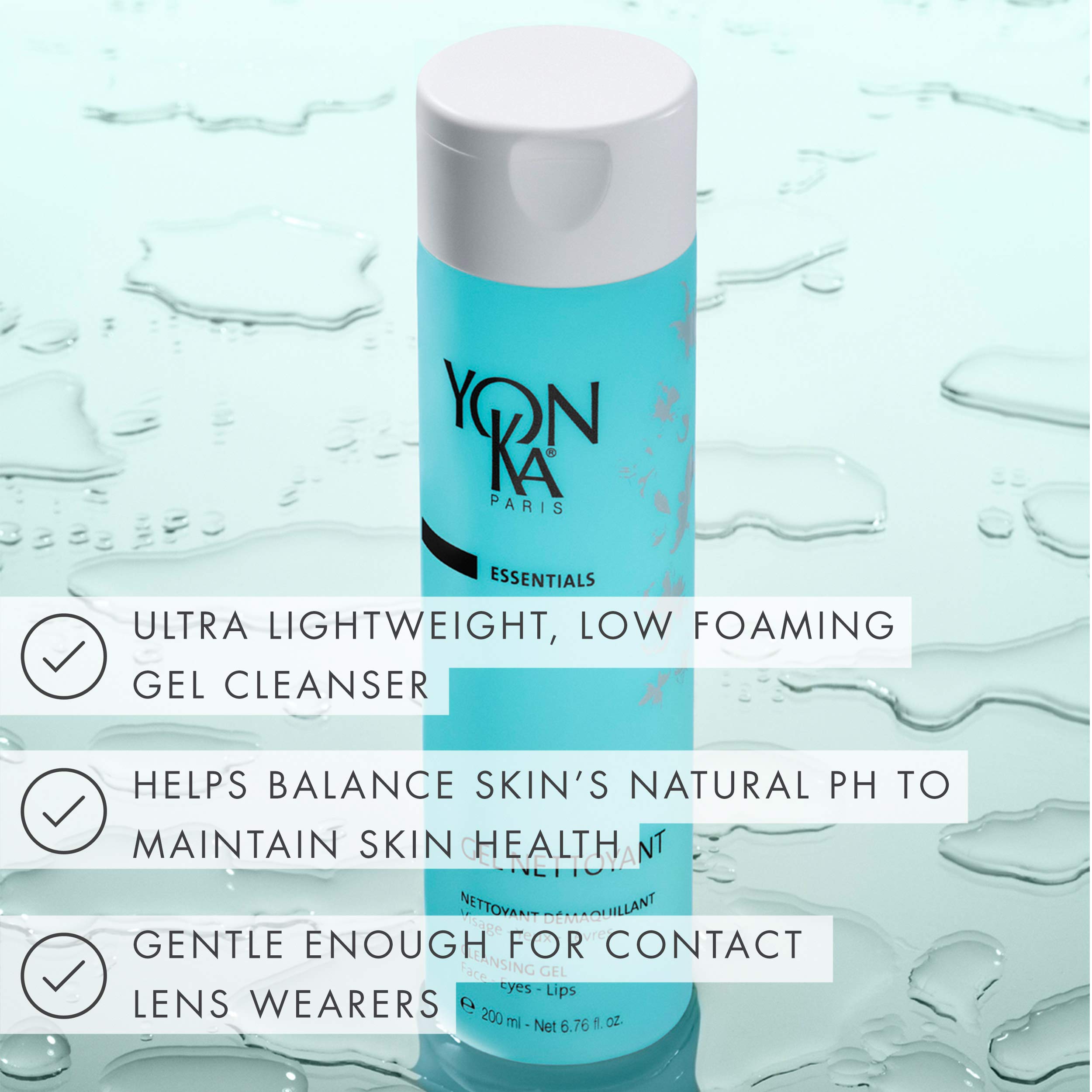 Yonka Cleansing and Hydrating Skincare Set - Gentle Foaming Face Wash & Makeup Remover with PS Toner for Dry/Sensitive Skin | Daily Facial Care Routine for Hydration & Radiance
