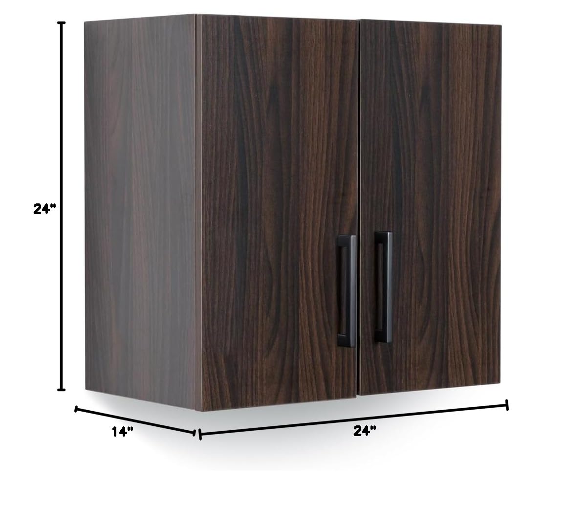Minerva Overhead Towel Cabinet - Solid Walnut Bathroom Storage Organizer for Towels & Linens | Space-Saving Wall Mounted Shelf for Modern Bathroom Decor