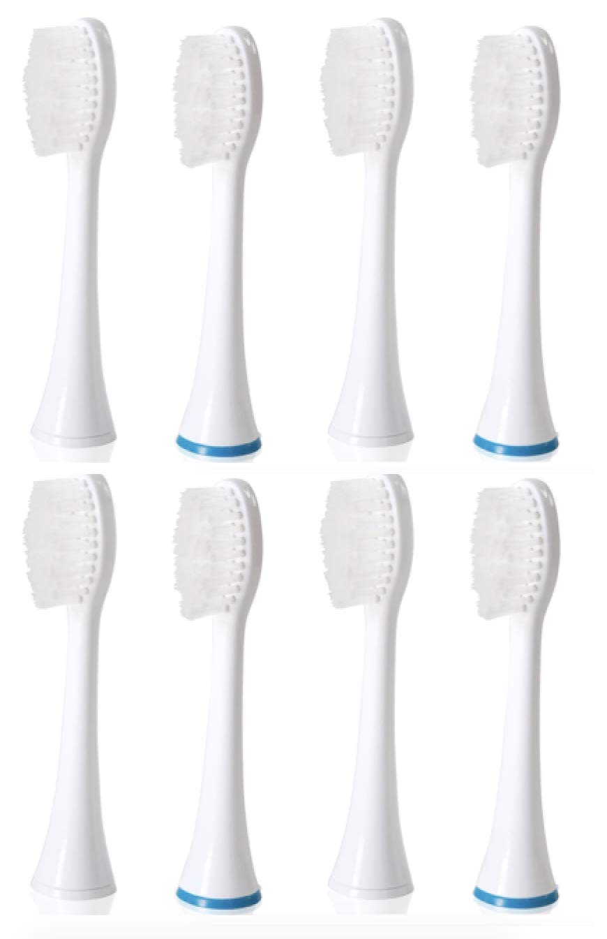 ToiletTree Poseidon Replacement Brush Heads 8 Pack - Compatible with Poseidon Rechargeable Sonic Toothbrush | Soft Bristles for Gentle Cleaning | Perfect for Travel & Family Oral Care