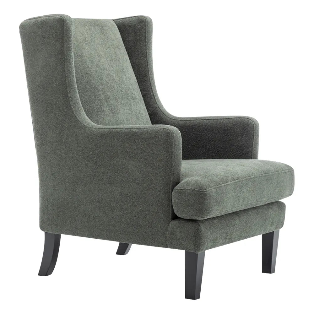 Gable Occasional Chair - Winter Moss Chenille Upholstered Accent Chair for Living Room, Bedroom & Office | Cozy Modern Seating with Soft Fabric