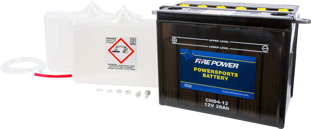 Fire Power Battery with Acid - Compatible with Harley-Davidson XLS1000 1000 Roadster 1978 - Perfect for Motorcycle Restoration & Classic Bike Maintenance